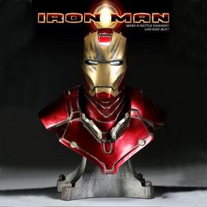 (재예약)아이언맨(Irom man) 마크3 라이프사이즈 버스트 - 배틀데미지드 버전